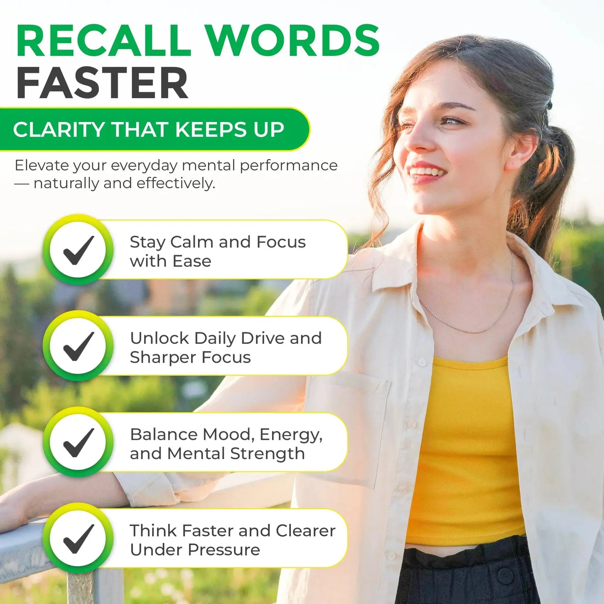 Memory Muscle - Nootropic Memory Support Supplement for Enhanced Focus & Mental Clarity - 60 Count OaksNutrition