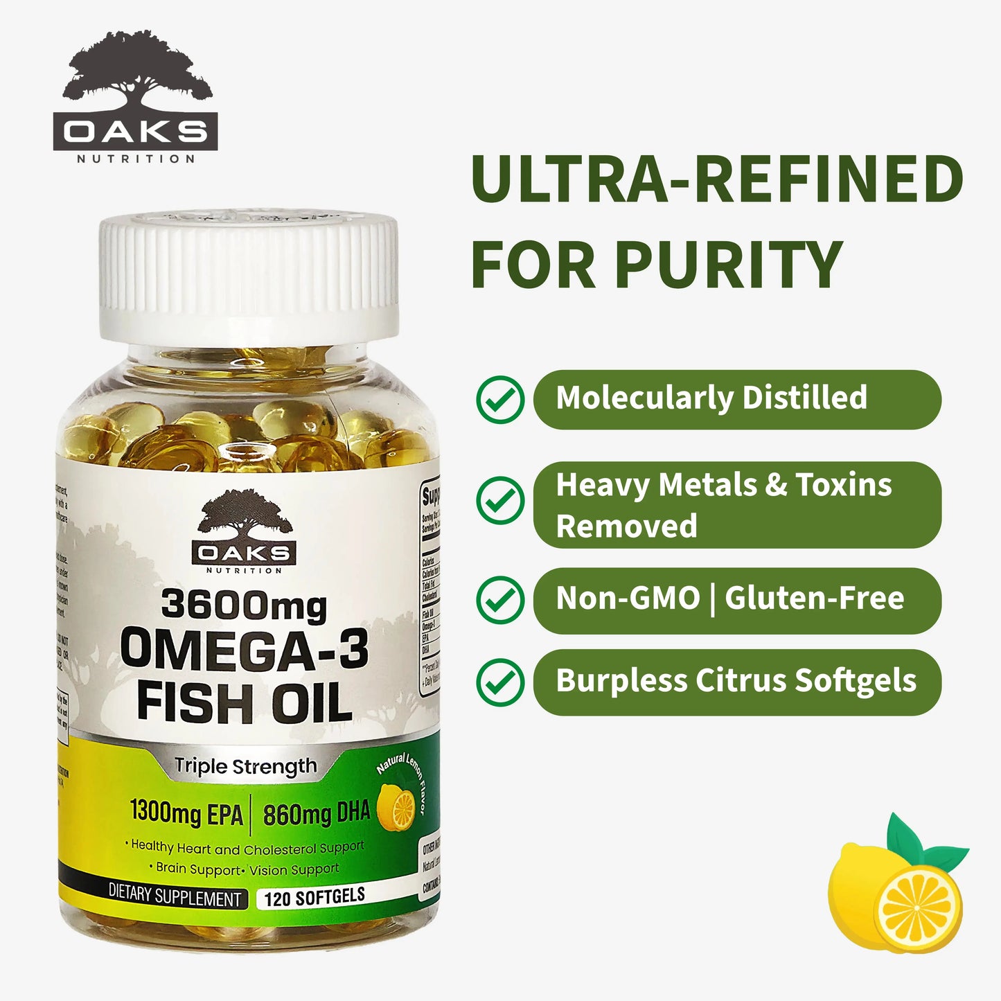 Omega Brain Kit – Memory Muscle + Triple Strength Omega-3 Fish Oil Oaks Nutrition
